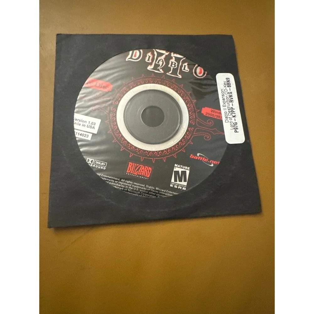 Blizzard Diablo II 2 PC Mac Cinematics & Play Disc Version 1.03 with CD Key‎